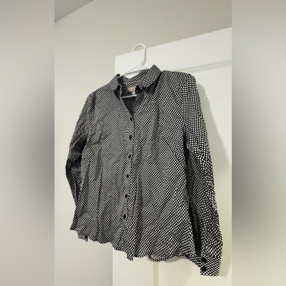 Banana Republic Black and White Checkered Men's Shirt - Picture 7 of 8